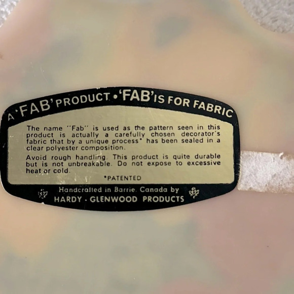 Vintage Hardy Glenwood Floral  Fab Composite Fabware Serving Tray Decor - Picture 3 of 7